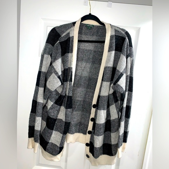 wild fable Sweaters - XXL Target Ivory and Black Cardigan Sweater